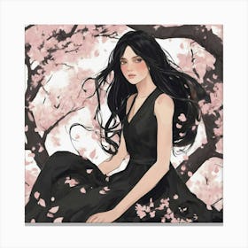 Cherry Blossom Girl Canvas Print