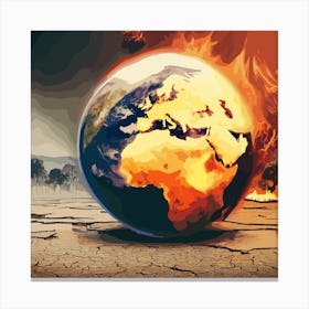 Earth On Fire Canvas Print