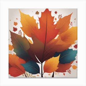 Autumn's Symphony of Leaves 9 Canvas Print