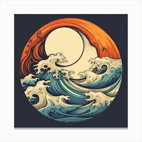 Great Wave Off Kanagawa 7 Canvas Print