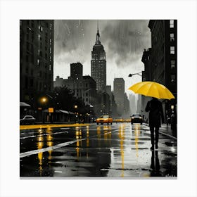 Rainy Day In New York City Canvas Print