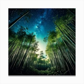 Firefly Moonlit Bamboo Forest Under A Starry Midnight Sky 28829 (2) Canvas Print