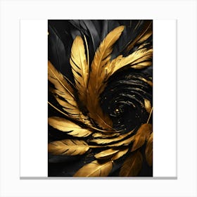 Gold Feathers Canvas Print