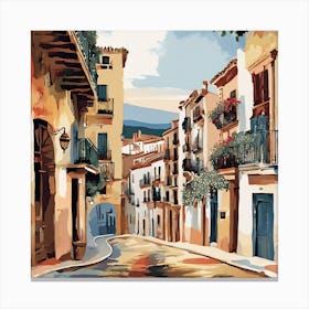 Street In Spain 1 Canvas Print