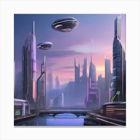 Futuristic City 8 Canvas Print