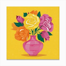 Bouquet Of Roses Canvas Print