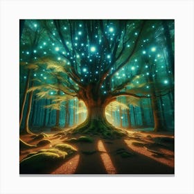 Fairy Tree In The Forest Canvas Print