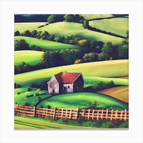 Farm In The Countryside 1 Canvas Print