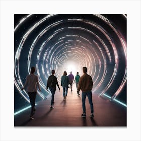 Futuristic Tunnel Canvas Print