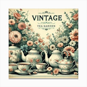 Vintage Tea Garden Canvas Print