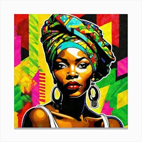 African Woman With Turban 2 Canvas Print