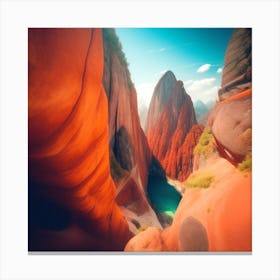 Canyons Stock Videos & Royalty-Free Footage Canvas Print