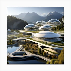 Futuristic City 315 Canvas Print