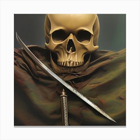 Skull And Swordz Canvas Print