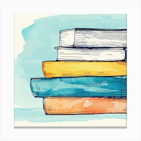 Stack Of Books Canvas Print