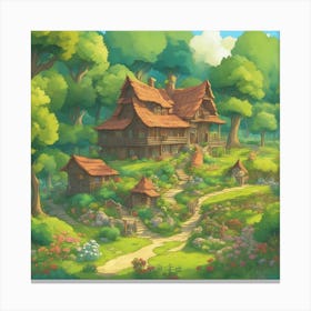 House In The Forest Canvas Print