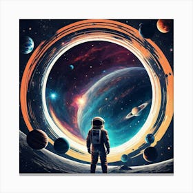 Astronaut In Space 3 Canvas Print