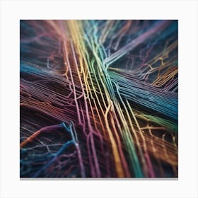 Abstract Image Of A Colorful Network Canvas Print