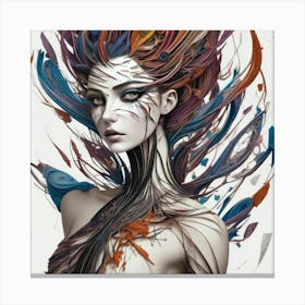Abstract Girl (43) Canvas Print