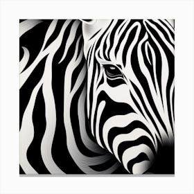 Zebra Head 1 Canvas Print
