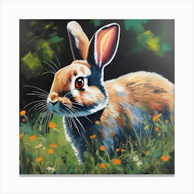 Rabbit In The Meadow 1 Canvas Print