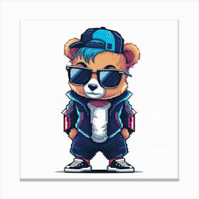 Hip Hop Bear Canvas Print