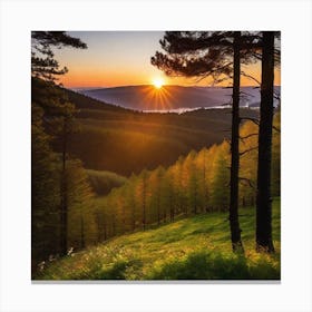 Sunrise In The Mountains 18 Canvas Print