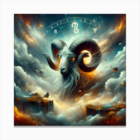 Celestial Aries: A Dream in the Stars Canvas Print