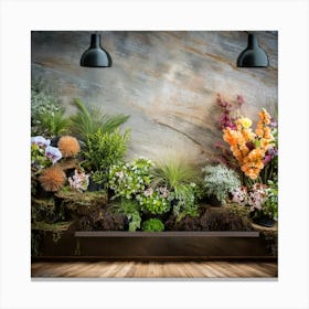 Flower Arrangement In A Room Canvas Print