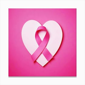 Women Breast Cancer Awareness background in Pink Ribbon international symbol for month October clipart and poster clipart and wall art 19 Canvas Print