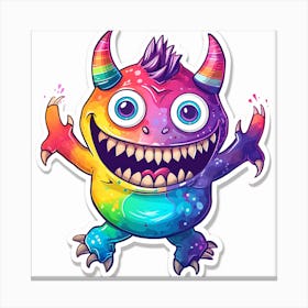 Monster Sticker Canvas Print