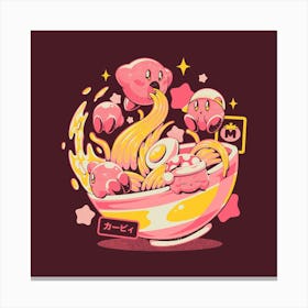 Pink Bowl - Cute Anime Pink Food Ramen Gift 1 Canvas Print