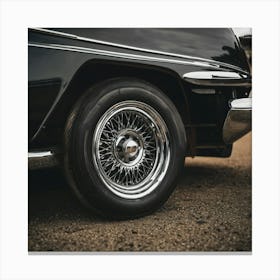 Close Up Of A Classic Car Canvas Print