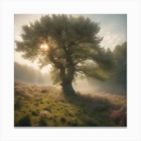 Tree In The Mist 1 Canvas Print