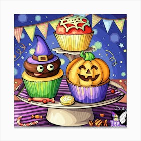 Halloween Cupcakes Canvas Print