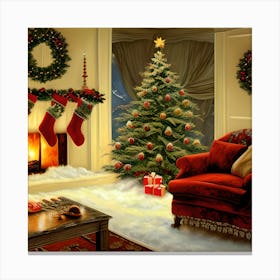 Christmastime At Home Canvas Print