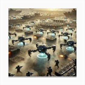 Aphraxis Drones Overwhelm Defenses Converted Canvas Print