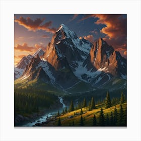 Mountain Landscape 24 Canvas Print