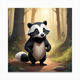 The joyful Badger Canvas Print