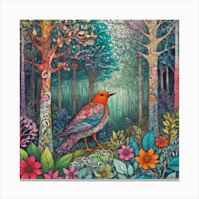 Bird In The Forest 3 Canvas Print