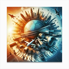 Explore The World Of Airports And Travel Canvas Print