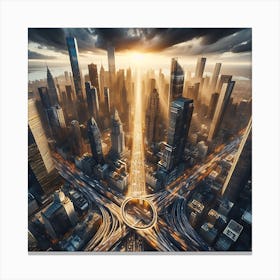 Futuristic Cityscape 8 Canvas Print