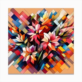 Abstract Flowers 5 Canvas Print