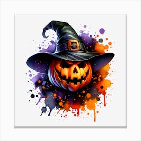 Halloween Witch Hat Canvas Print