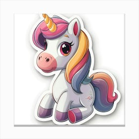 Unicorn Sticker 22 Canvas Print