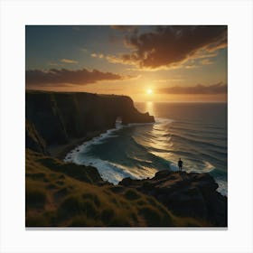 Sunset On The Cliffs 1 Canvas Print