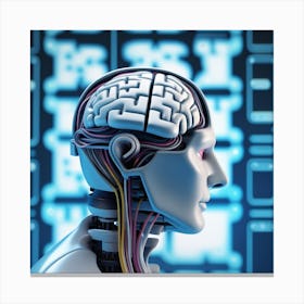 Cyborg Brain Canvas Print