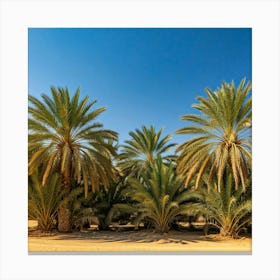 Palm Trees In The Desert Canvas Print