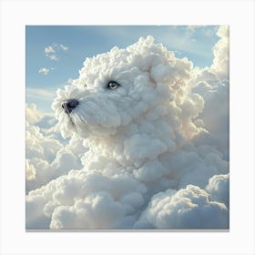 Dog In The Clouds Canvas Print