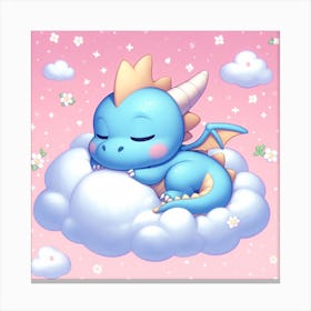 Remo Blue Dragon 4 Canvas Print